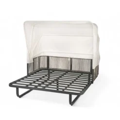 57"W Outdoor Daybed Sunbed, Patio Rattan Chaise Lounge With Canopy, Detachable Pillows For Patio, Backyard, Pool -ModernLuxe 27 57"W Outdoor Daybed Sunbed, Patio Rattan Chaise Lounge With Canopy, Detachable Pillows For Patio, Backyard, Pool -ModernLuxe -Luxe Furniture Sale GUEST 16822fba dd56 4acf a474 3d6f4d6cda14