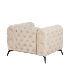 ModernLuxe Modern Velvet Upholstered Accent Sofa Chair with Button Tufted Back -Luxe Furniture Sale GUEST 18447b65 1bb7 4df9 8d73 201db8f6c0da