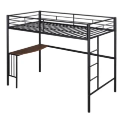 ModernLuxe Twin Size Metal Loft Bed with Integrated Desk and Ladder -Luxe Furniture Sale GUEST 18897e9f bd69 4c6d ae1b 35969e18b46d