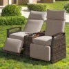 ModernLuxe Patio Recliner Loveseat with Adjustable Backrest & Storage Table -Luxe Furniture Sale GUEST 18bc4193 3b9a 496e ab93 f466bda63f50