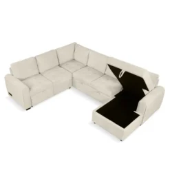 ModernLuxe 107.5" U-Shaped Sectional Sofa Bed with Storage Chaise & Charging Ports -Luxe Furniture Sale GUEST 1a38a214 cc32 46a5 a00b 03c01d528a2f