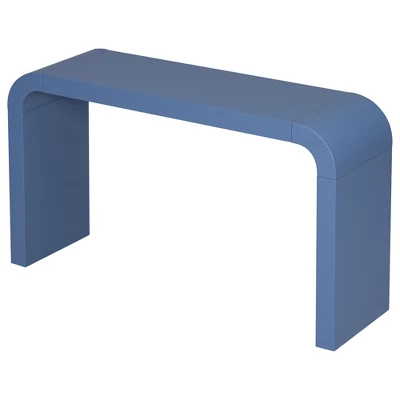 55.1"W Minimalist Console Table With American Design, Elegant Narrow Entryway Table, Acacia Veneer Sofa Table Console Tables - ModernLuxe 5 55.1"W Minimalist Console Table With American Design, Elegant Narrow Entryway Table, Acacia Veneer Sofa Table Console Tables - ModernLuxe - Image 3