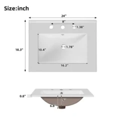 24"/30"W Bathroom Vanity With Ceramic Basin, Bathroom Storage Cabinet With Divided Drawer, Door Shelves & Soft Close Door - ModernLuxe 25 24"/30"W Bathroom Vanity With Ceramic Basin, Bathroom Storage Cabinet With Divided Drawer, Door Shelves & Soft Close Door - ModernLuxe -Luxe Furniture Sale GUEST 1b86929c f5f6 42a5 b59f 00403a091630