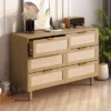 43.31" 6-Drawer Rattan Dresser For Living Room And Bedroom - ModernLuxe 2 43.31" 6-Drawer Rattan Dresser For Living Room And Bedroom - ModernLuxe -Luxe Furniture Sale GUEST 1c52c978 1592 415f a195 d163d640f76d