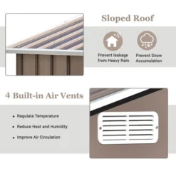 ModernLuxe 6ft x 4ft Metal Outdoor Storage Shed with Vents and Foundation -Luxe Furniture Sale GUEST 1c70a45e 8b2b 4dc6 807a 8fc781c82b09