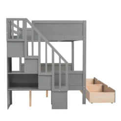 ModernLuxe Twin Over Full Bunk Bed with Storage Stairs & 2 Drawers 19 ModernLuxe Twin Over Full Bunk Bed with Storage Stairs & 2 Drawers -Luxe Furniture Sale GUEST 1d349b94 af69 4253 9de8 6e5aeba542f8