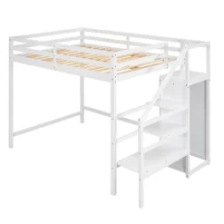 Full Size Loft Bed With Built-in Storage Wardrobe And Stairs-ModernLuxe -Luxe Furniture Sale GUEST 1e57e8d9 c760 4b1b bdd0 77d0480386be