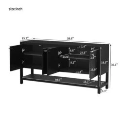 ModernLuxe 59.6" Functional Entryway Console Table with Ample Storage -Luxe Furniture Sale GUEST 1e99b287 4d4b 41aa 8244 ffd7ca486add