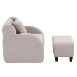360 Degree Swivel Barrel Chair With Footstool, Accent Chair With Ottoman-ModernLuxe -Luxe Furniture Sale GUEST 1f6eeabe 3d80 4b68 81eb 5999114db649