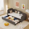 ModernLuxe Twin Size Velvet Upholstered Daybed with Trundle - Flower Shape Bed Frame 2 ModernLuxe Twin Size Velvet Upholstered Daybed with Trundle - Flower Shape Bed Frame -Luxe Furniture Sale GUEST 20214303 96f7 4419 af41 5a31c68427ee
