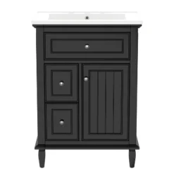 ModernLuxe 24" Bathroom Vanity with Ceramic Sink and Flip Drawer Storage 24 ModernLuxe 24" Bathroom Vanity with Ceramic Sink and Flip Drawer Storage -Luxe Furniture Sale GUEST 21210fa4 bdfd 4bfb a4b0 ea3f85f853d0