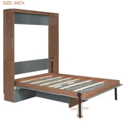 Full Size Murphy Bed With Foldable Desk, Space Saving Wall Bed - ModernLuxe -Luxe Furniture Sale GUEST 23000778 b4b5 4f50 b3a8 f69298017094