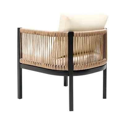 ModernLuxe 4-Piece Rattan Wicker Outdoor Patio Sofa Set with Tempered Glass Table 12 ModernLuxe 4-Piece Rattan Wicker Outdoor Patio Sofa Set with Tempered Glass Table - Image 10