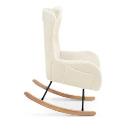 Teddy Tufted Rocking Chair With Rubber Legs - ModernLuxe -Luxe Furniture Sale GUEST 239a10e1 93fc 476e ae51 f41042a20929