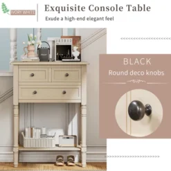 24”W Narrow Console Table, Slim Sofa Table With Three Storage Drawers And Bottom Shelf-ModernLuxe 18 24”W Narrow Console Table, Slim Sofa Table With Three Storage Drawers And Bottom Shelf-ModernLuxe -Luxe Furniture Sale GUEST 2419bb1a 0f74 4c1c ad04 00c641762350