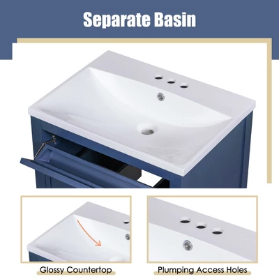 ModernLuxe 24" Modern Blue and Gold Bathroom Vanity with Integrated Resin Sink 13 ModernLuxe 24" Modern Blue and Gold Bathroom Vanity with Integrated Resin Sink - Image 11