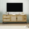 ModernLuxe 59" Elegant Rattan TV Stand with Adjustable Shelves & Wood Grain Finish 1 ModernLuxe 59" Elegant Rattan TV Stand with Adjustable Shelves & Wood Grain Finish -Luxe Furniture Sale GUEST 24ab493d 3210 4922 b195 0b55d6ab0a21