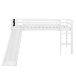 ModernLuxe Twin Size Loft Wood Bed with Slide, Reversible Ladder, and Creative Chalkboard -Luxe Furniture Sale GUEST 271ae489 6490 4aab bbbb bfbc8b87b72c