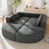 114.9"W Modular Sectional Sofa With Curved Design, Free-Combined Boucle Fabric Sofa Bed - ModernLuxe 2 114.9"W Modular Sectional Sofa With Curved Design, Free-Combined Boucle Fabric Sofa Bed - ModernLuxe -Luxe Furniture Sale GUEST 27476543 efad 4e28 8098 8329e93056b3