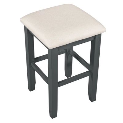 Rustic 3-Piece Counter Height Wood Dining Table Set With 2 Storage Drawers And 2 Stools-ModernLuxe 9 Rustic 3-Piece Counter Height Wood Dining Table Set With 2 Storage Drawers And 2 Stools-ModernLuxe - Image 7