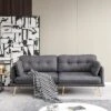 3-Seater Cotton And Linen Upholstered Sofa With Gold Metal Legs - ModernLuxe -Luxe Furniture Sale GUEST 27e85438 fd39 48cd a745 f1d59c64bef3