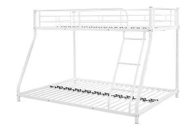 ModernLuxe Twin Over Full Metal Bunk Bed - Space-Saving Design with Ladder 10 ModernLuxe Twin Over Full Metal Bunk Bed - Space-Saving Design with Ladder - Image 8