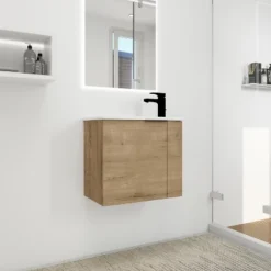 ModernLuxe 22" Floating Bathroom Vanity with Integrated Ceramic Sink