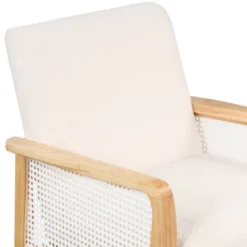 Mid-Century Velvet Upholstered Accent Chair, Armchair With Rattan Mesh-ModernLuxe 26 Mid-Century Velvet Upholstered Accent Chair, Armchair With Rattan Mesh-ModernLuxe -Luxe Furniture Sale GUEST 29bc5d19 c67e 4c74 94d7 6935507f8867