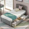 Twin Wood Platform Storage Bed Frame With Headboard And Two Drawers-ModernLuxe -Luxe Furniture Sale GUEST 2aaf6778 b853 4b63 9701 d24dd1c4353f