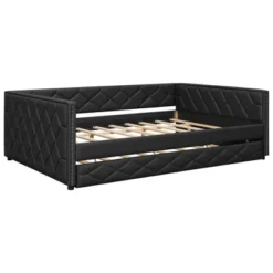 ModernLuxe Full XL Upholstered Daybed with Trundle and App-Controlled LED Lights 19 ModernLuxe Full XL Upholstered Daybed with Trundle and App-Controlled LED Lights -Luxe Furniture Sale GUEST 2ae92f84 57fa 4111 bd09 6ab5b6b78260