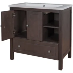 30" Bathroom Vanity With Ceramic Sink, Doors And Drawers - ModernLuxe 20 30" Bathroom Vanity With Ceramic Sink, Doors And Drawers - ModernLuxe -Luxe Furniture Sale GUEST 2b2502c4 2aa5 4aae 917c 68a6ed325880