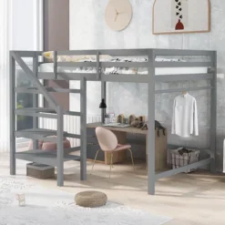 ModernLuxe Full Size Loft Bed with Integrated Staircase Storage & Safety Guardrails -Luxe Furniture Sale GUEST 2b2c9b21 d7de 49f4 bdf6 88500c9e8c62