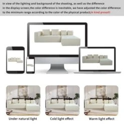 110"W Modern Large Modular Sofa, 3-Piece Set With Free Combination, Includes 4 Pillows, Ideal For Living Room, Bedroom, Apartment-ModernLuxe -Luxe Furniture Sale GUEST 2bdc056c 3b9d 45c7 93bb de3272833bec