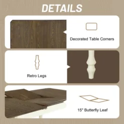 ModernLuxe 5-Piece Mid-Century Extendable Dining Set with 15-Inch Butterfly Leaf 20 ModernLuxe 5-Piece Mid-Century Extendable Dining Set with 15-Inch Butterfly Leaf -Luxe Furniture Sale GUEST 2bdf47d8 b0eb 4184 9735 ac34a264edfe