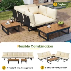 ModernLuxe 4-Piece Outdoor Sectional Sofa & Adjustable Reclining Patio Set -Luxe Furniture Sale GUEST 2c2e0627 fbf0 4f7b 8aa4 298bf203c68f