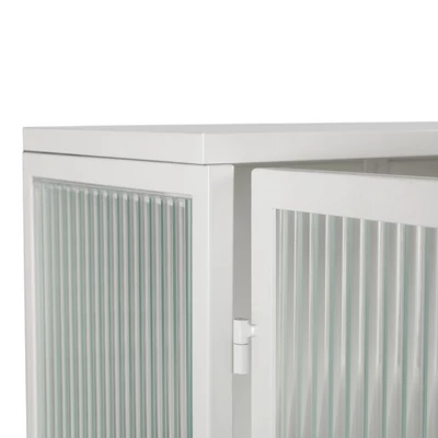 23.62" Glass Door Wall Cabinet With 2-Tier Enclosed Storage, Open Shelves And Towel Rack, White - ModernLuxe 11 23.62" Glass Door Wall Cabinet With 2-Tier Enclosed Storage, Open Shelves And Towel Rack, White - ModernLuxe - Image 9