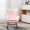 Upholstered Rocking Accent Chair With High Backrest And Armrests-ModernLuxe 1 Upholstered Rocking Accent Chair With High Backrest And Armrests-ModernLuxe -Luxe Furniture Sale GUEST 2c7add88 b917 461a 8f56 f77362e4f934