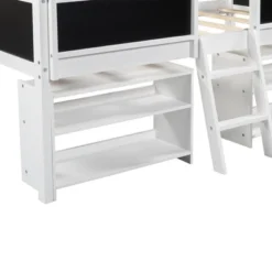 ModernLuxe Twin Low Loft Bed with Removable Shelves and Creative Chalkboard Rails -Luxe Furniture Sale GUEST 2c9ea90d 5d51 4b89 8f60 3655e543e203
