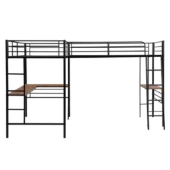 ModernLuxe Twin Size Metal Loft Bed with Dual Built-in Desks - Black 20 ModernLuxe Twin Size Metal Loft Bed with Dual Built-in Desks - Black -Luxe Furniture Sale GUEST 2ca544d5 0cdc 4769 a41c 97eade787cdf