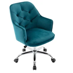 ModernLuxe Velvet Home Office Swivel Shell Chair - Ergonomic Task Chair -Luxe Furniture Sale GUEST 2dbce268 eb82 4c0f 8e14 a306ec3983a6