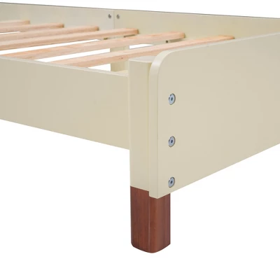 Wood Platform Bed With House-shaped Headboard-ModernLuxe 11 Wood Platform Bed With House-shaped Headboard-ModernLuxe - Image 9