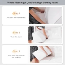 ModernLuxe 3-in-1 Convertible Sofa Bed with Sparkling Chenille & 2 Pillows -Luxe Furniture Sale GUEST 2dfacbcc 80f4 494e 8ffc f7037871a1ff