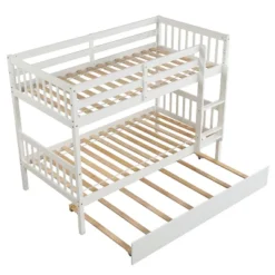 ModernLuxe Twin Over Twin Wood Bunk Bed with Trundle and Safety Ladder 13 ModernLuxe Twin Over Twin Wood Bunk Bed with Trundle and Safety Ladder -Luxe Furniture Sale GUEST 2e553038 67a6 472d 89e5 e510249e0124