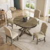 ModernLuxe 5-Piece Extendable Wood Dining Set with 4 Upholstered Chairs -Luxe Furniture Sale GUEST 2f2ec692 e56b 412c a2cf eeebe71e49f2