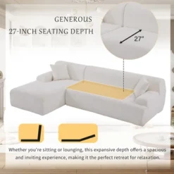 109" Simplified Style Large L-Shape Modular Sectional Sofa, 2 Piece Free Combination Sofa - ModernLuxe 18 109" Simplified Style Large L-Shape Modular Sectional Sofa, 2 Piece Free Combination Sofa - ModernLuxe -Luxe Furniture Sale GUEST 2f890a15 9695 4ebd b964 ac45129f2dac