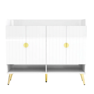 ModernLuxe 11-Tier Modern Wood Shoe Cabinet with Adjustable Shelves 7 ModernLuxe 11-Tier Modern Wood Shoe Cabinet with Adjustable Shelves - Image 5