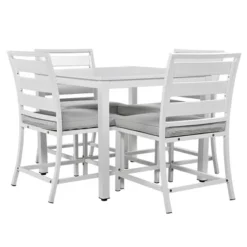 ModernLuxe 4-Seat Outdoor Dining Set with Acacia Wood Table and Cushioned Chairs -Luxe Furniture Sale GUEST 3089652a 1ddb 4a28 b12e e3eb070dd29f