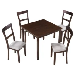 ModernLuxe Classic 5-Piece Dining Table Set with 4 Upholstered Chairs -Luxe Furniture Sale GUEST 30a8d564 11ec 4780 9939 71ce334b63f5