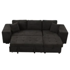 104" Pull Out Sleeper Sofa, Reversible L-Shape Sectional Couch With Storage Chaise And 2 Stools-ModernLuxe -Luxe Furniture Sale GUEST 314b8e34 aea0 4473 8e37 428950b50dcb