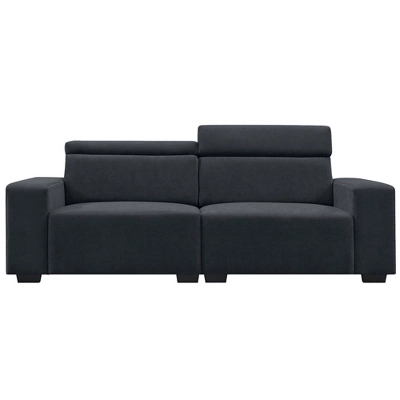 ModernLuxe 87" Velvet 2-Seater Sectional Sofa - Multi-Angle Adjustable Headrests 3 ModernLuxe 87" Velvet 2-Seater Sectional Sofa - Multi-Angle Adjustable Headrests
